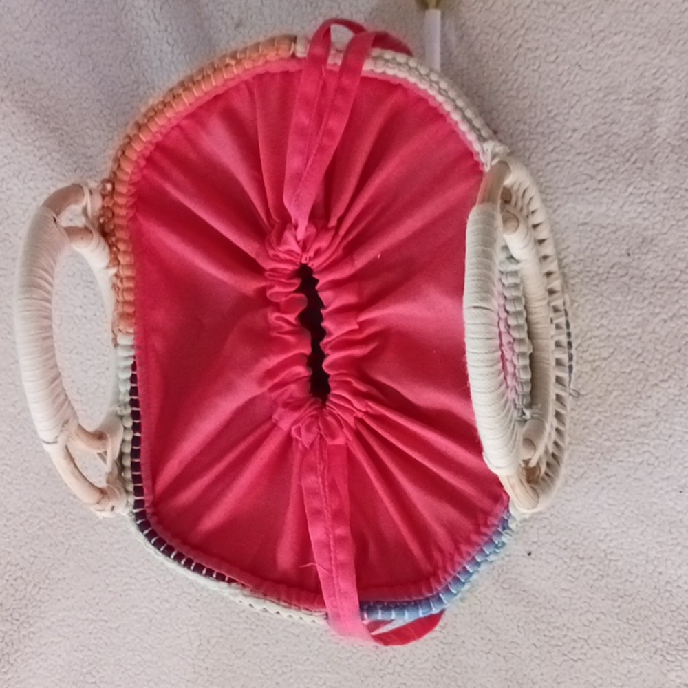 Rag Rug Drawstring Tote - Picture 6 of 10